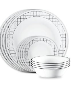 Corelle® Delicate Grid 18-piece Dinnerware Set, Service for 6