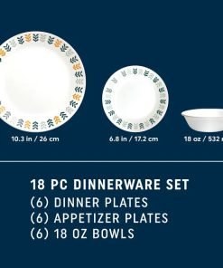Alternative view of Corelle® Anders 18-piece Dinnerware Set, Service for 6