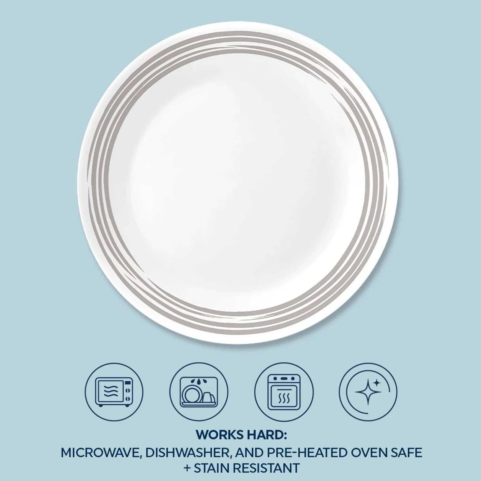 Corelle® Brushed Silver 8.5 Salad Plate - Image 3