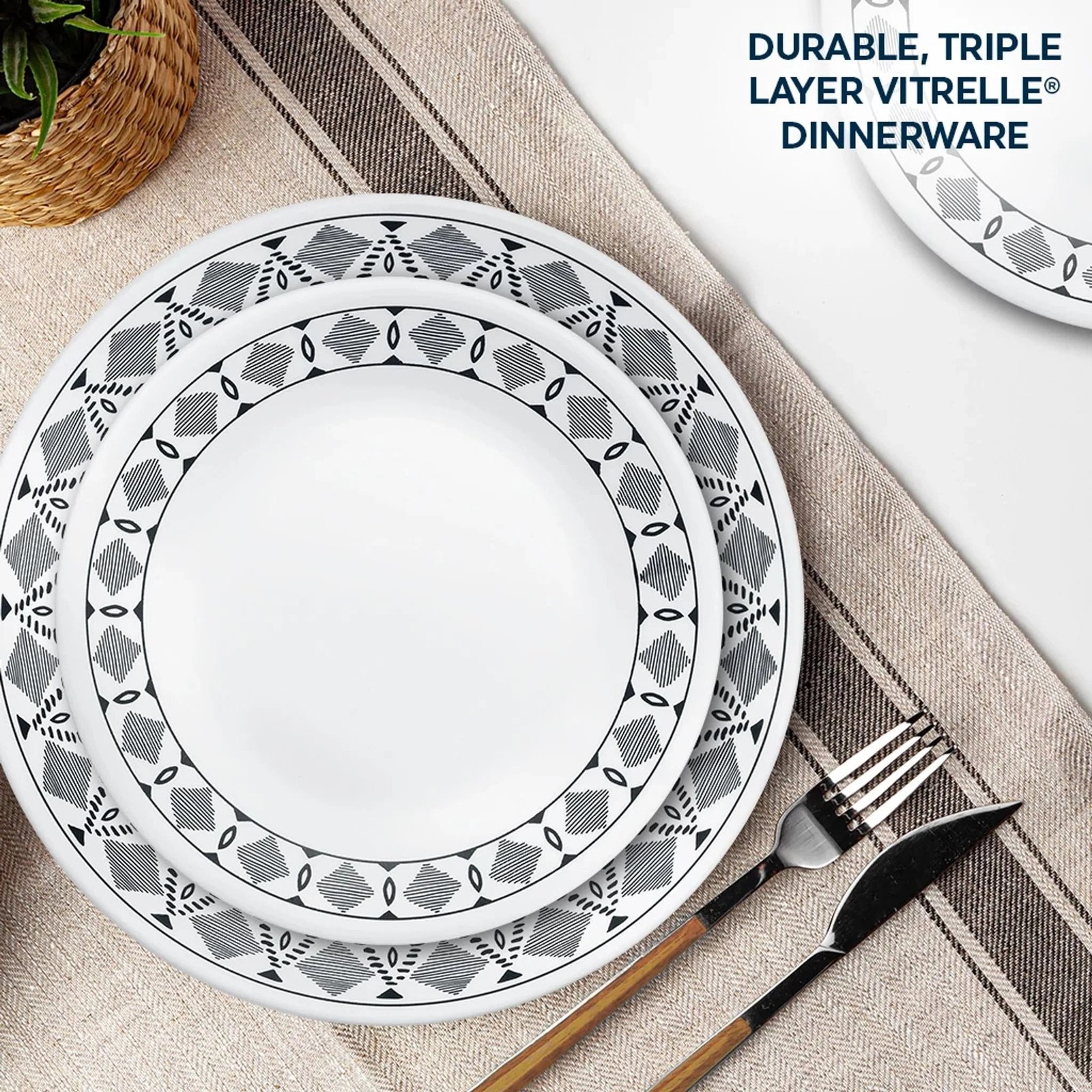 Corelle® Cusco 16-piece Mugless Dinnerware Set, Service for 4 - Image 8