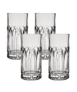 Ocean Glassware Traze PST Highball Glasses (4-Pieces), 12-ounce, Dishwasher Safe