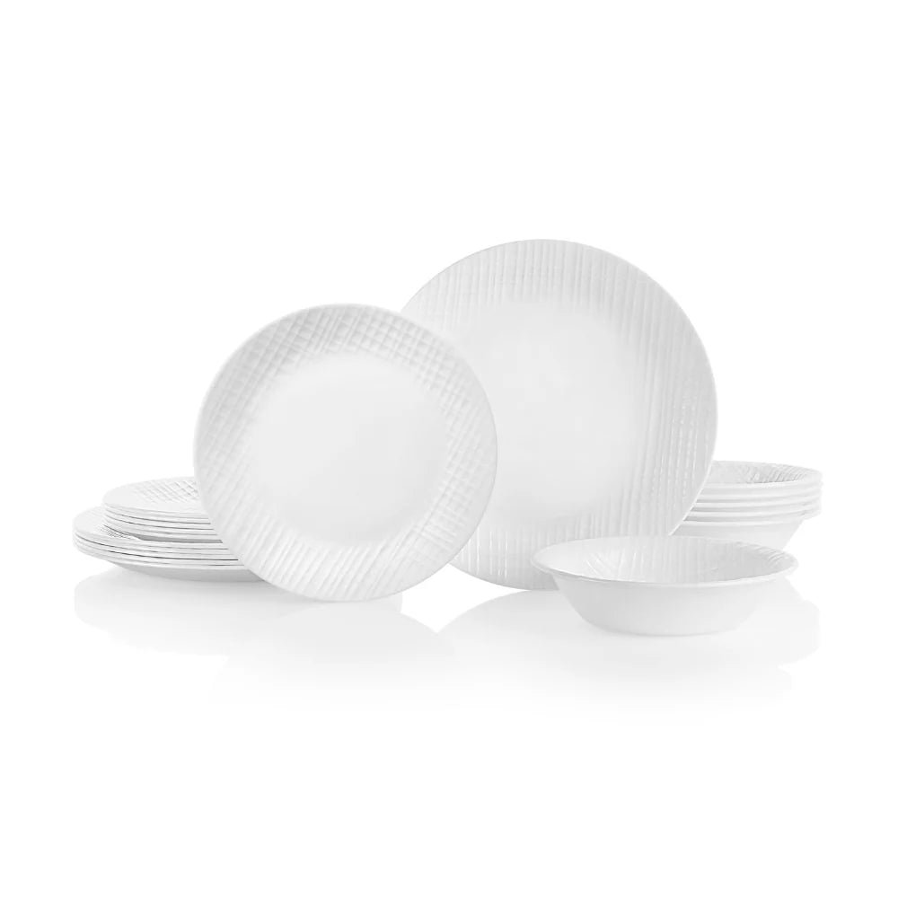 Corelle® Linen Weave 18-piece Dinnerware Set, Service for 6
