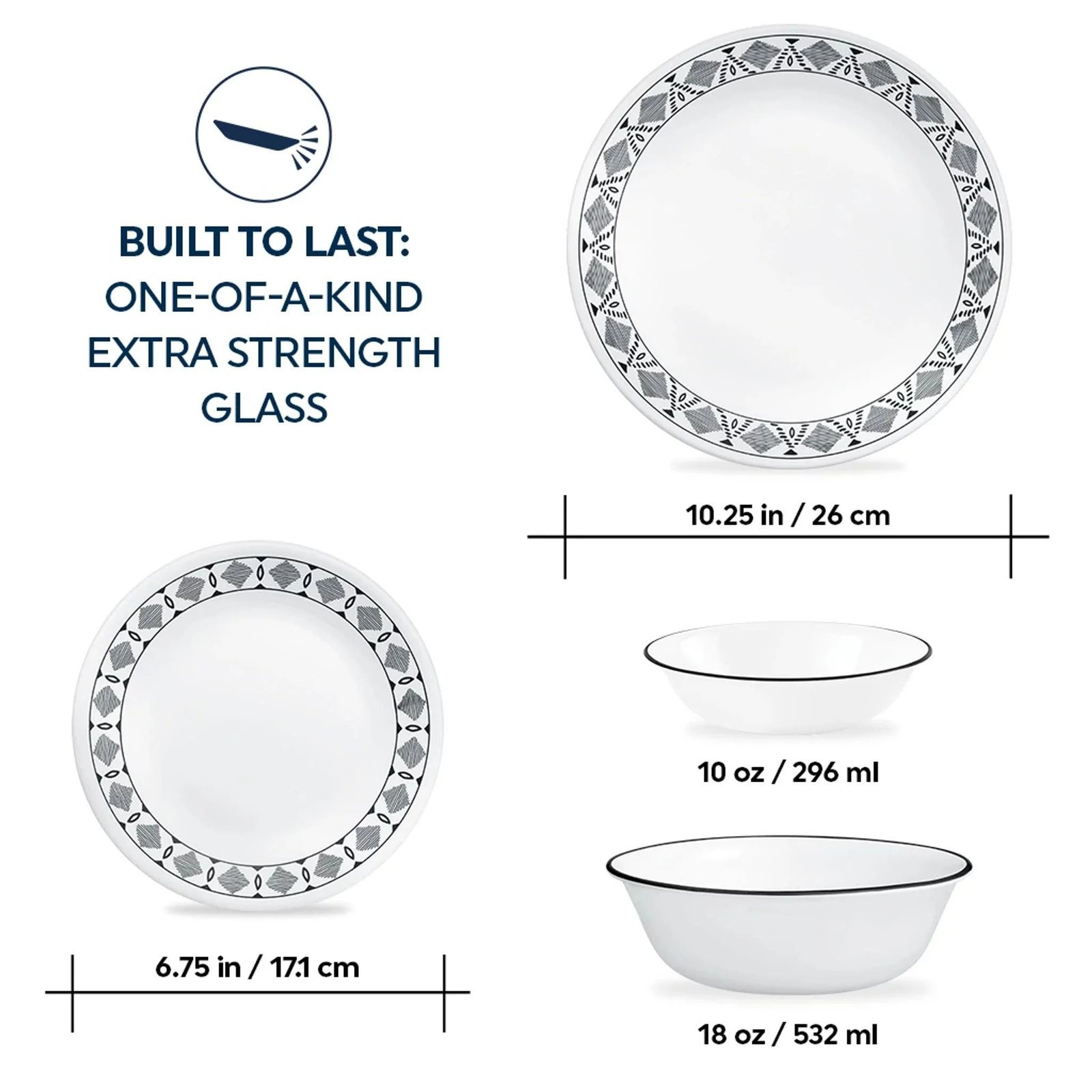 Corelle® Cusco 16-piece Mugless Dinnerware Set, Service for 4 - Image 5