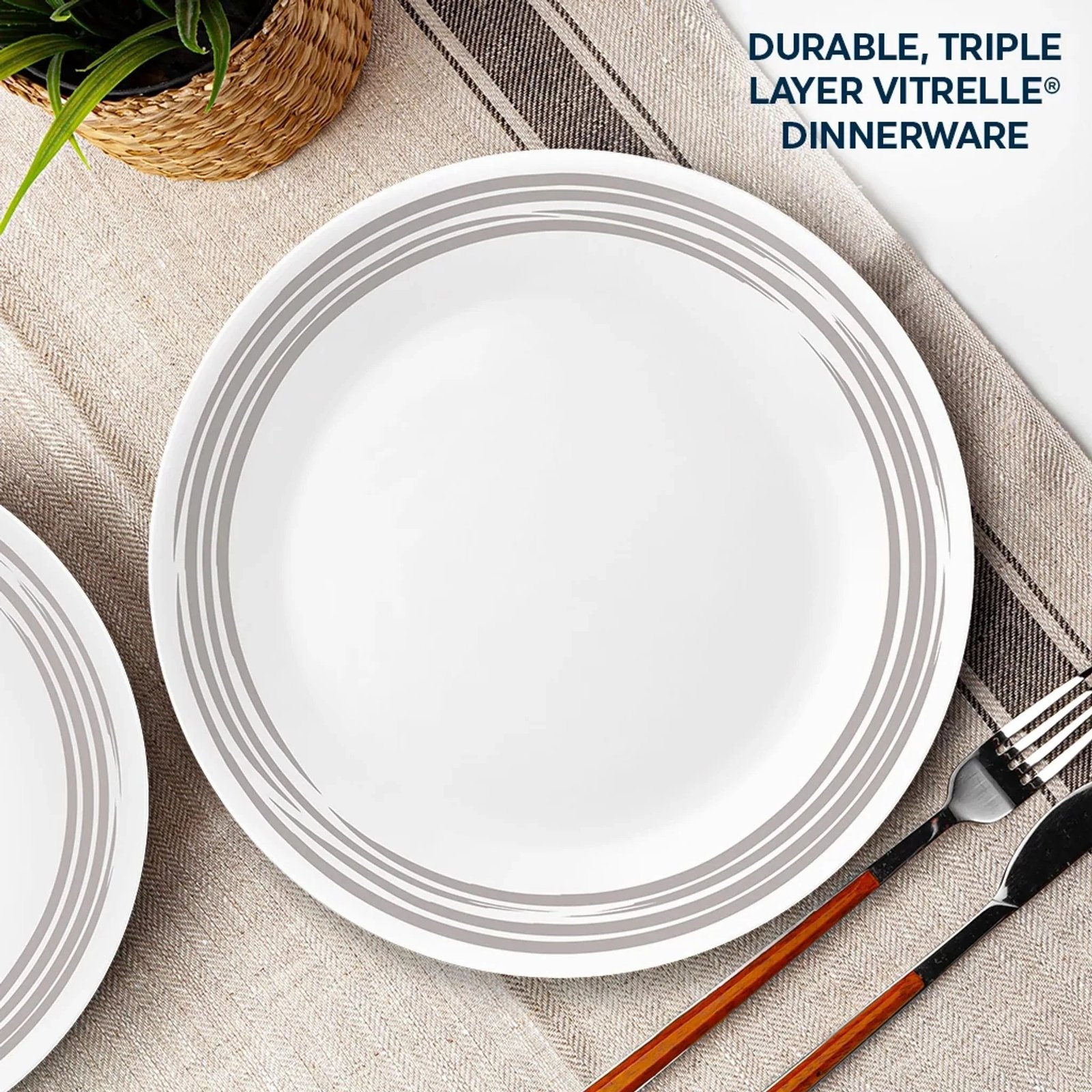 Corelle® Brushed Silver 8.5 Salad Plate - Image 2