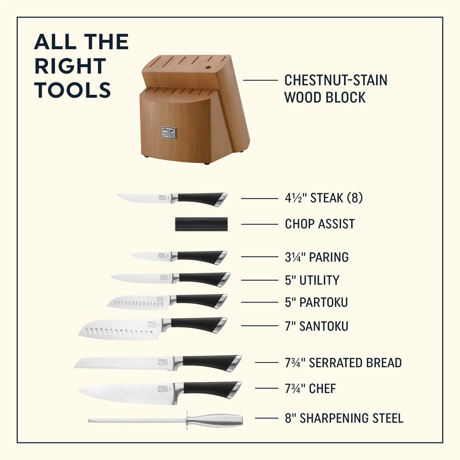 Chicago Cutlery® Fusion 17-piece Block Set - Image 5