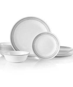 Corelle® Mystic Gray 18-piece Mugless Dinnerware Set, Service for 6