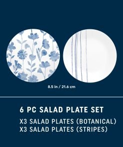 Alternative view of Corelle® Botanical Stripes 8.5 Salad Plates, 6 Pack