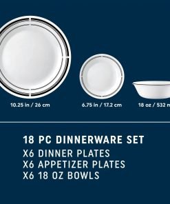 Alternative view of Corelle® Brasserie 18-piece Dinnerware Set, Service for 6