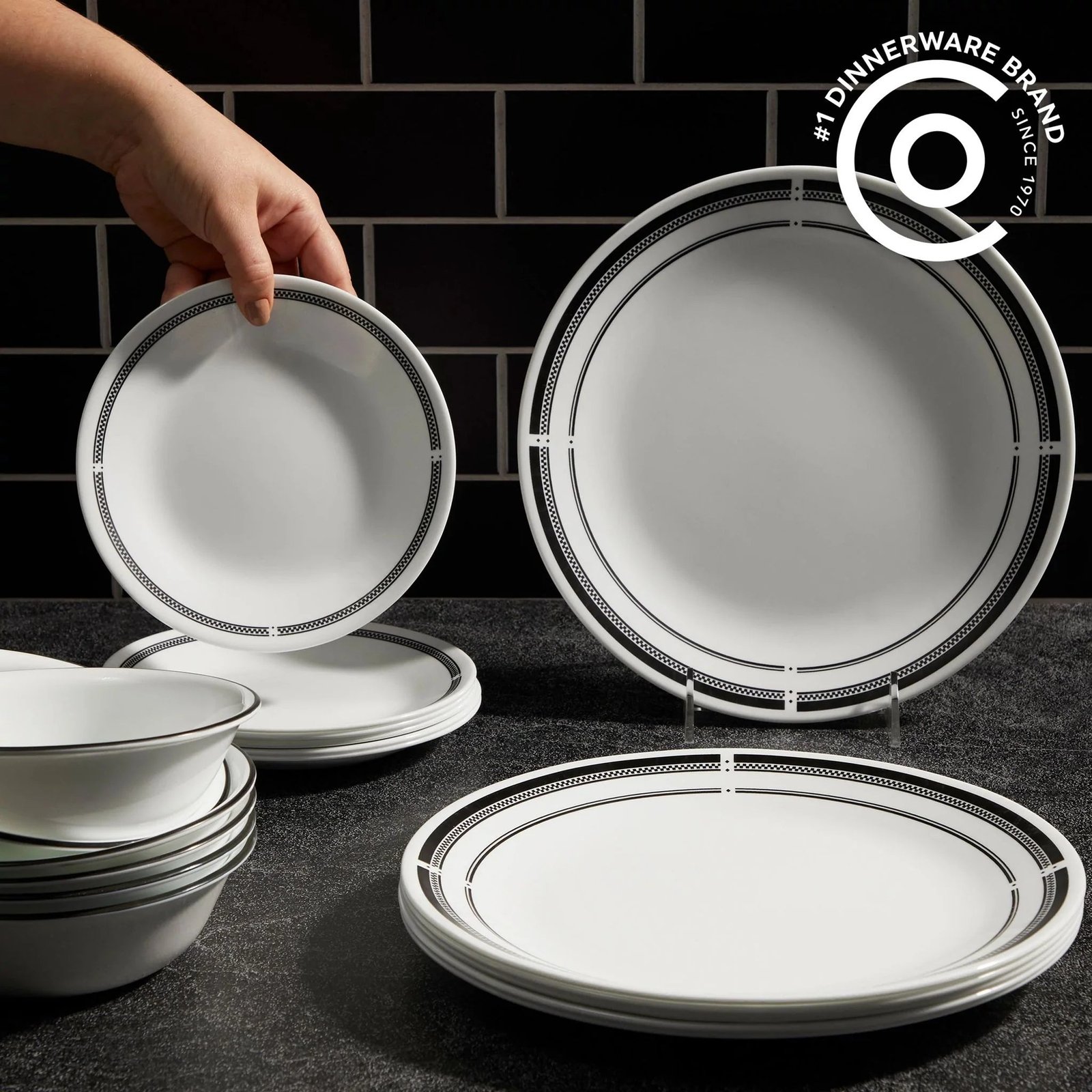 Corelle® Brasserie 18-piece Dinnerware Set, Service for 6 - Image 3