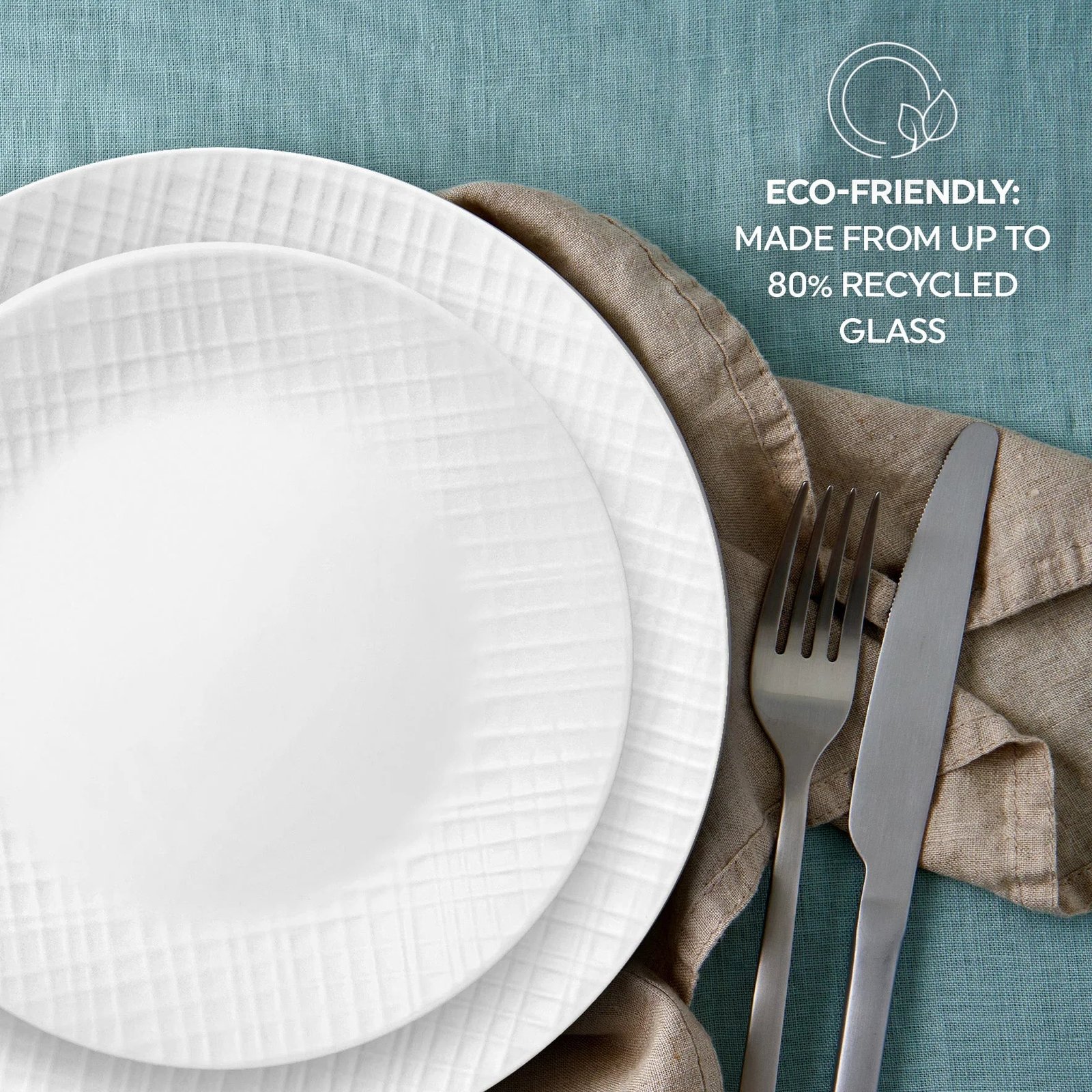 Corelle® Linen Weave 18-piece Dinnerware Set, Service for 6 - Image 3