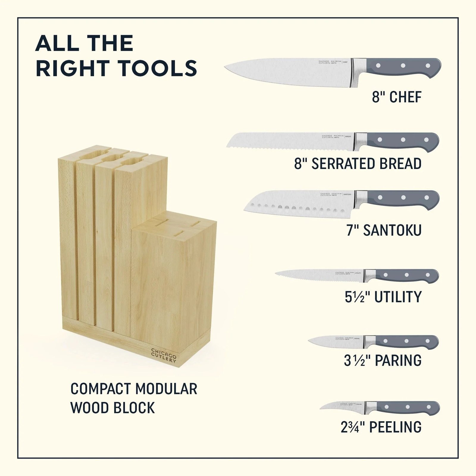 Chicago Cutlery® Halsted 7-piece Modular Block Set - Image 2