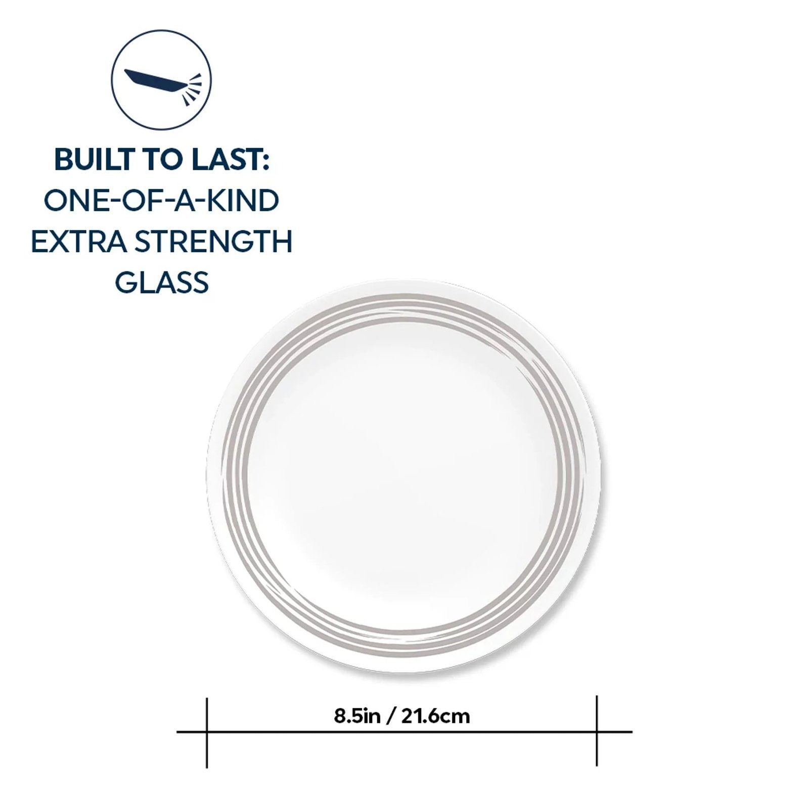 Corelle® Brushed Silver 8.5 Salad Plate - Image 4