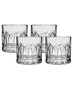 Ocean Glass Traze PST Rocks Glasses (4-Pieces), 12-ounce, Dishwasher Safe