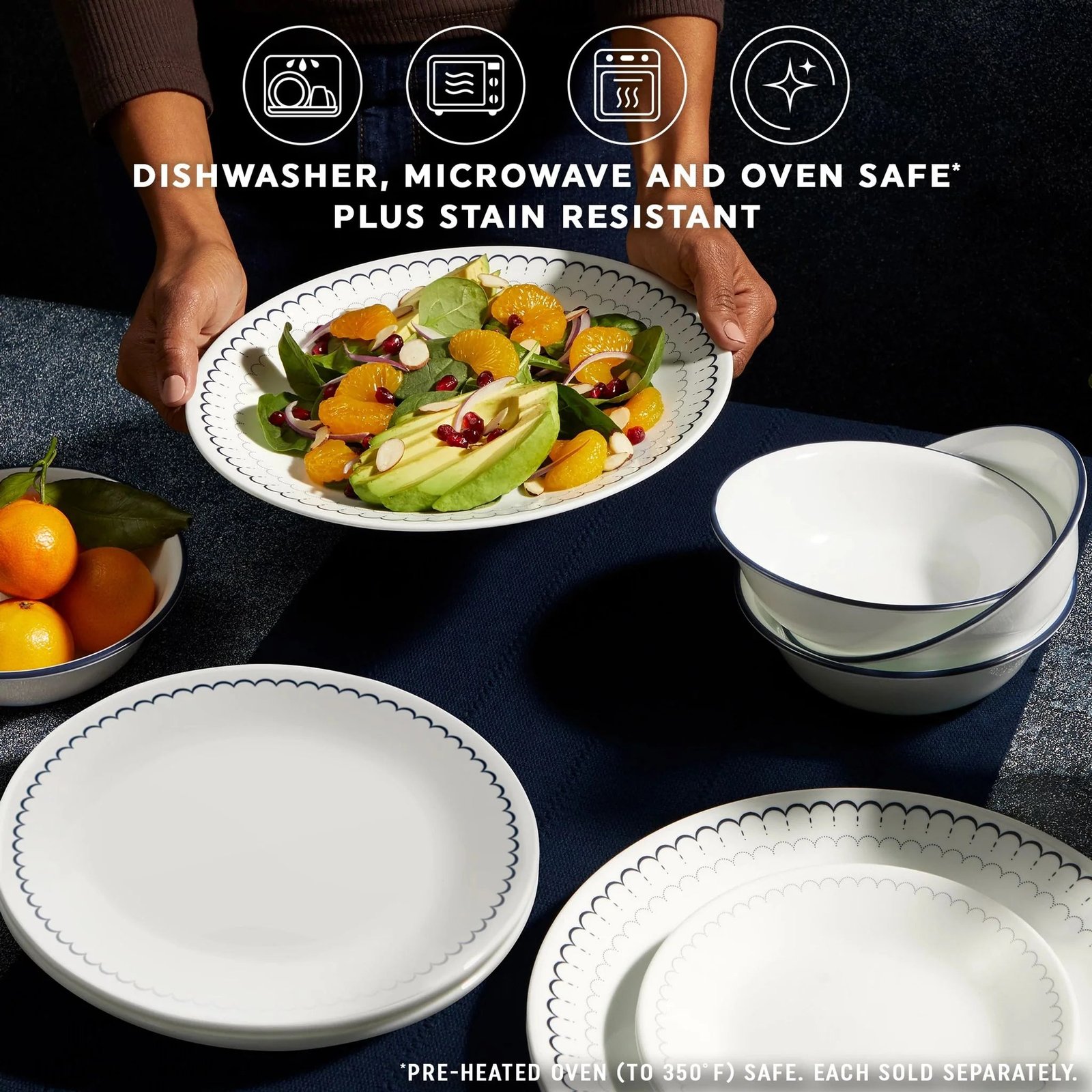 Corelle® Caspian Lace 8.5 Salad Plate - Image 5