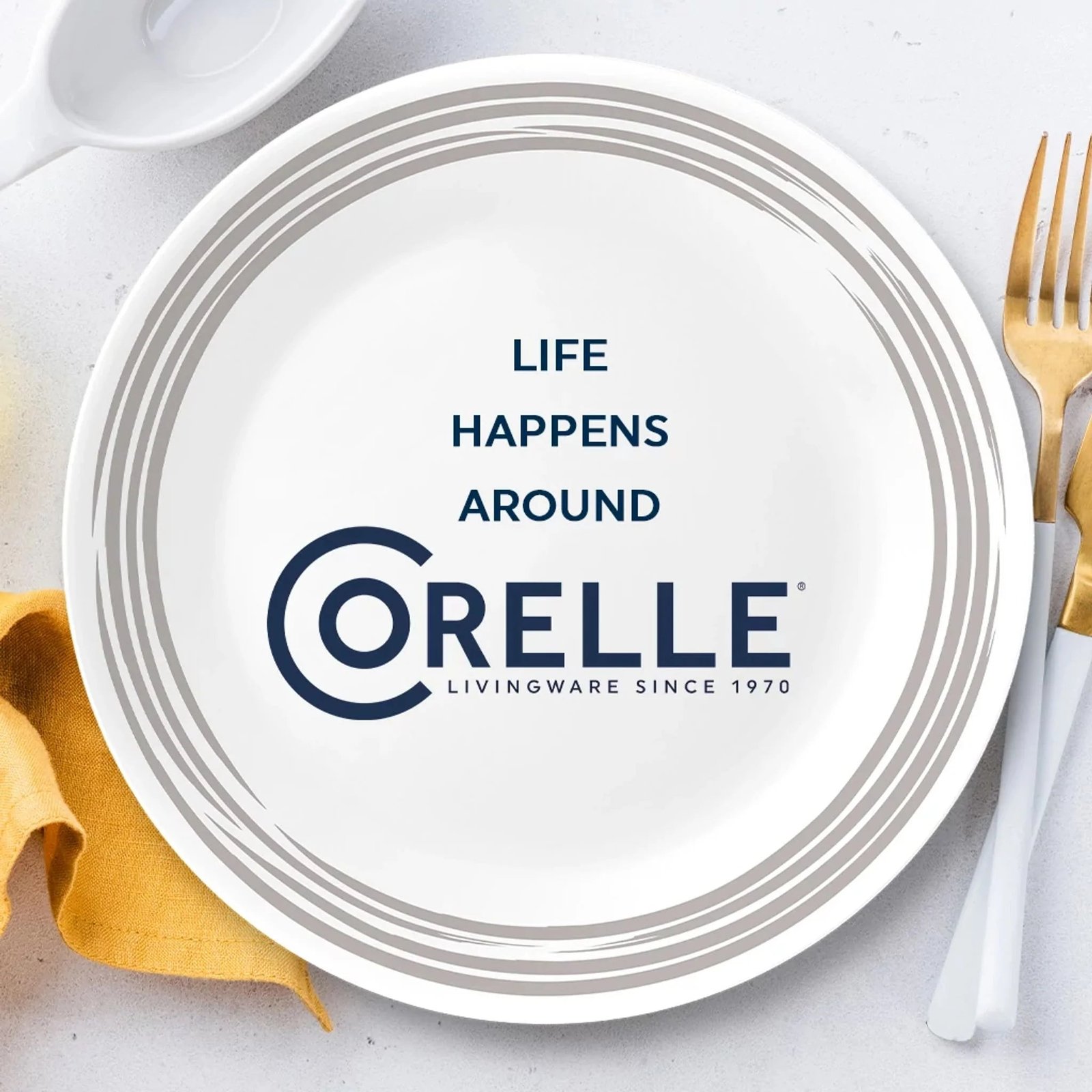 Corelle® Brushed Silver 8.5 Salad Plate - Image 5