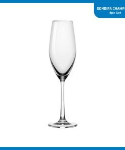 Alternative view of Ocean Glass Sondria Champagne Flute Glasses (4-pieces), 7.25-ounce, Dishwasher Safe