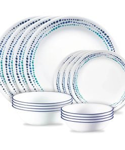 Corelle® Ocean Blues 16-piece Mugless Dinnerware Set, Service of 4