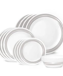 Corelle® Brushed Silver 16-piece Dinnerware Set, Service for 4