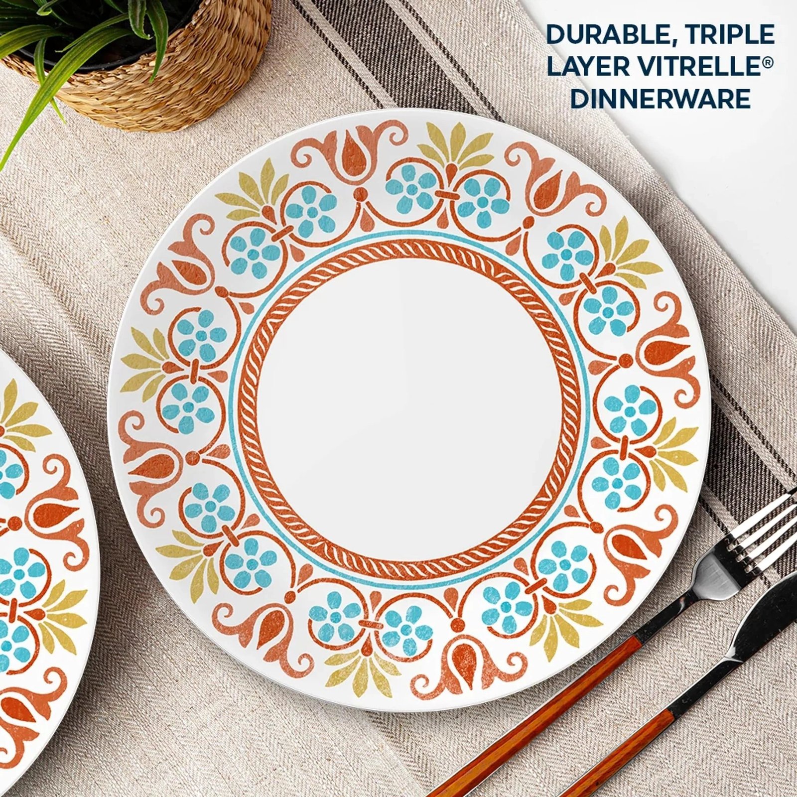 Corelle® Global Collection Terracotta Dreams 10.25” Dinner Plates, 6-pack - Image 3