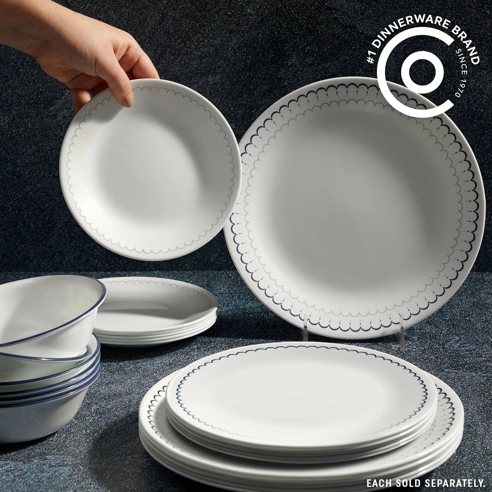 Corelle® Caspian Lace 8.5 Salad Plate - Image 4