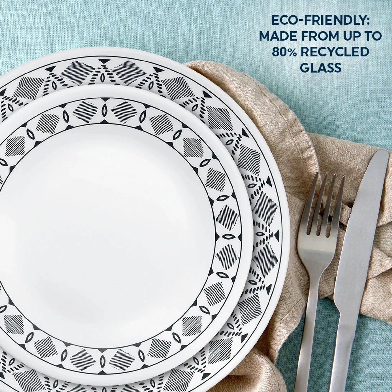 Corelle® Cusco 16-piece Mugless Dinnerware Set, Service for 4 - Image 4