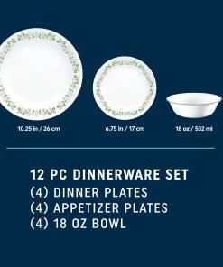 Alternative view of Corelle® Bryndle 12-Piece Glass Dinnerware Set, Service for 4