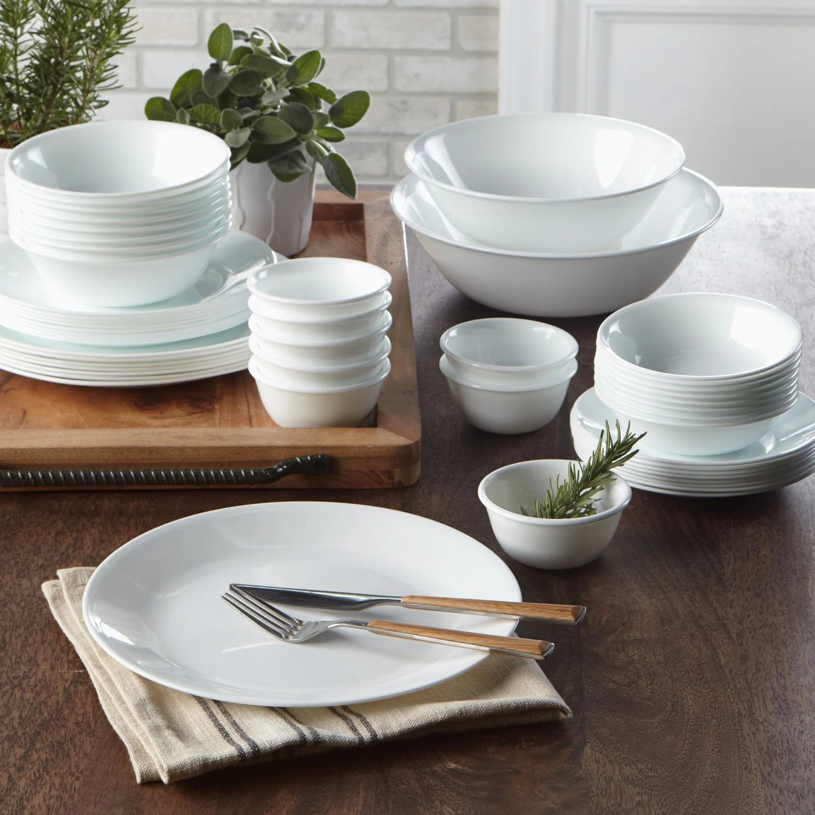 Corelle® Winter Frost White 50-piece Dinnerware Set, Service for 8, EXCLUSIVE - Image 12