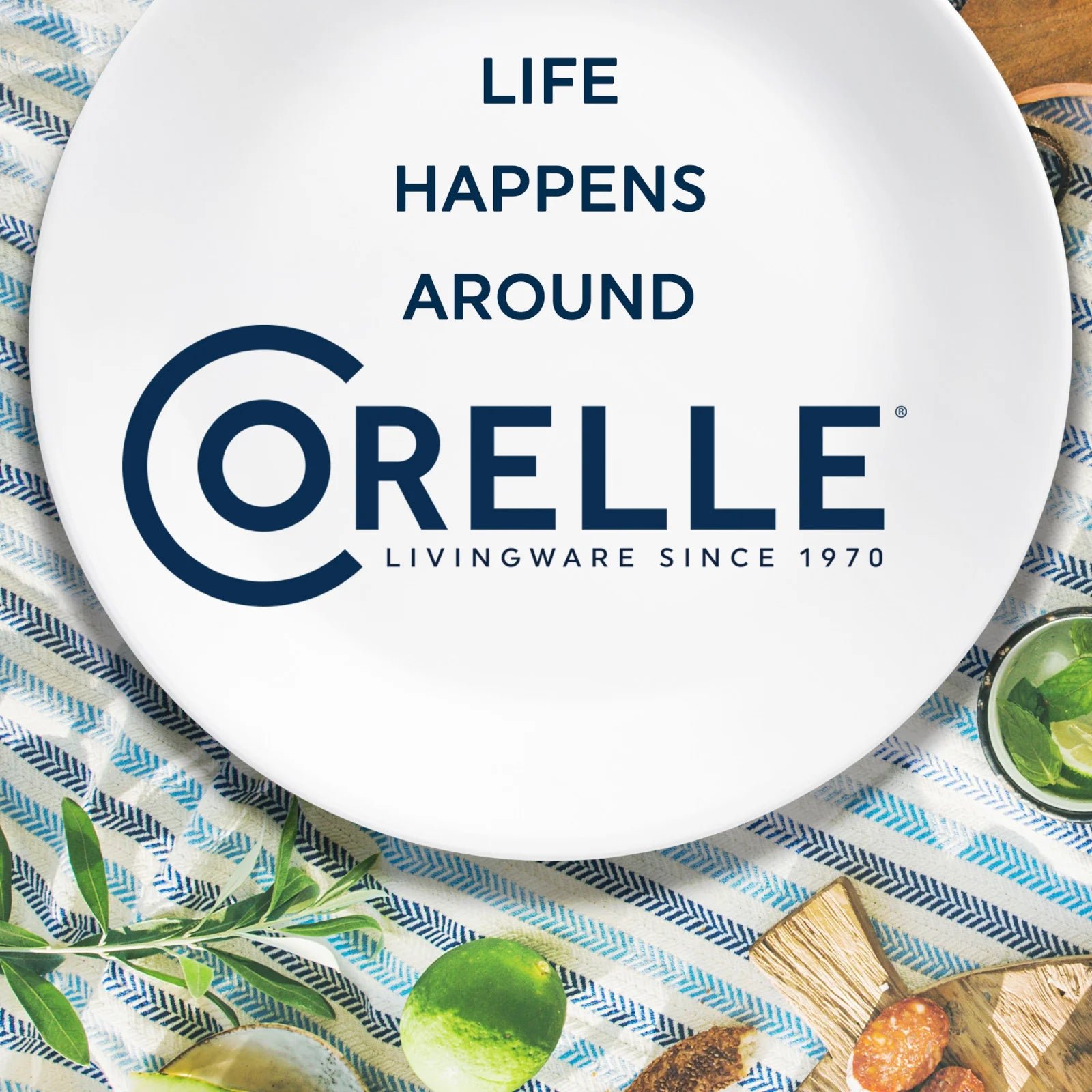 Corelle® Cobalt Circles 10.25 Dinner Plate - Image 6