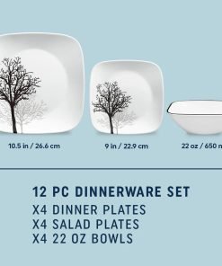 Alternative view of Corelle® Timber Shadows 12-piece Dinnerware Set, Service for 4