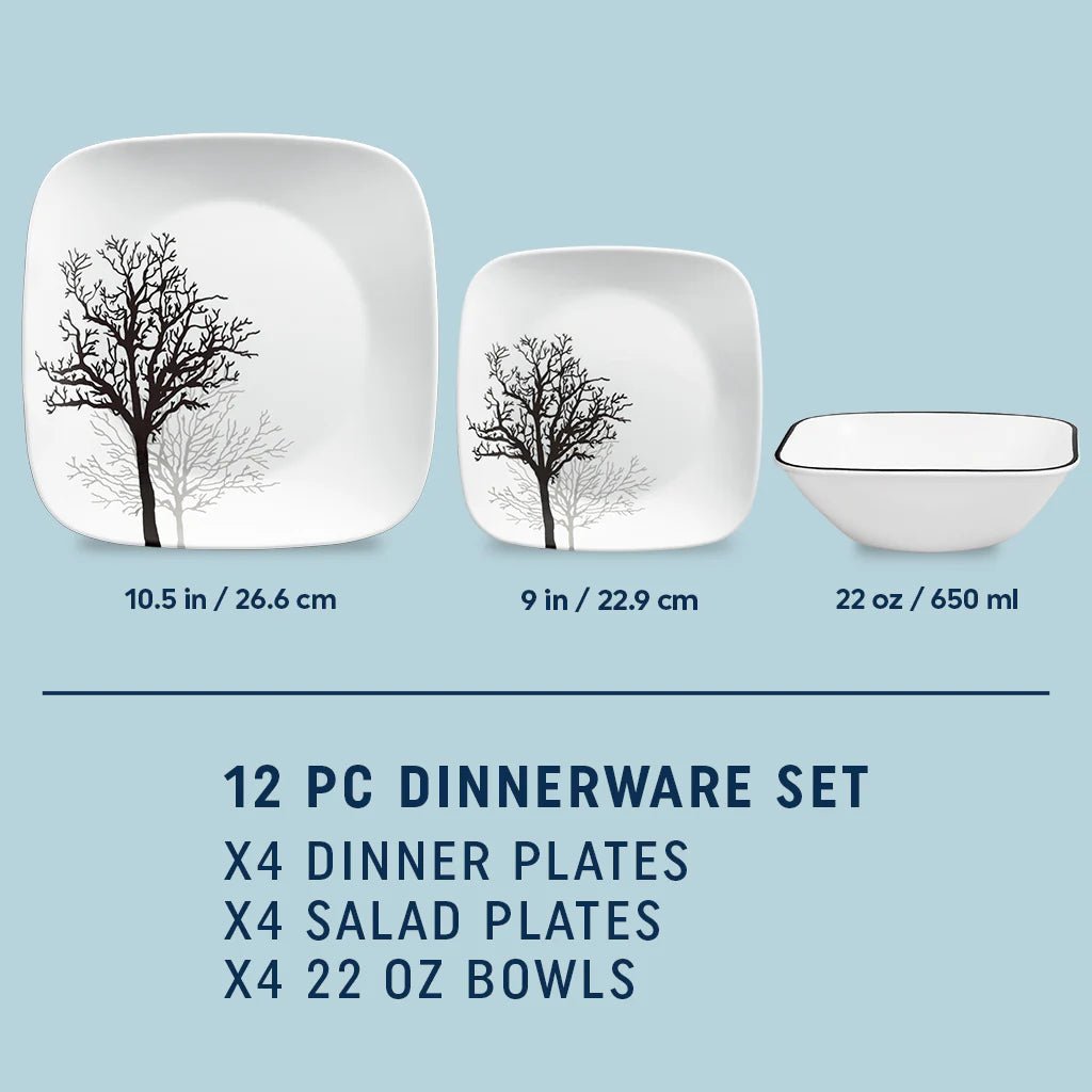 Corelle® Timber Shadows 12-piece Dinnerware Set, Service for 4 - Image 2