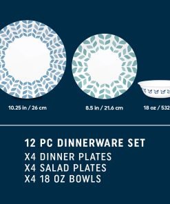 Alternative view of Corelle® Global Collection Northern Pines 12-piece Dinnerware Set, Service for 4