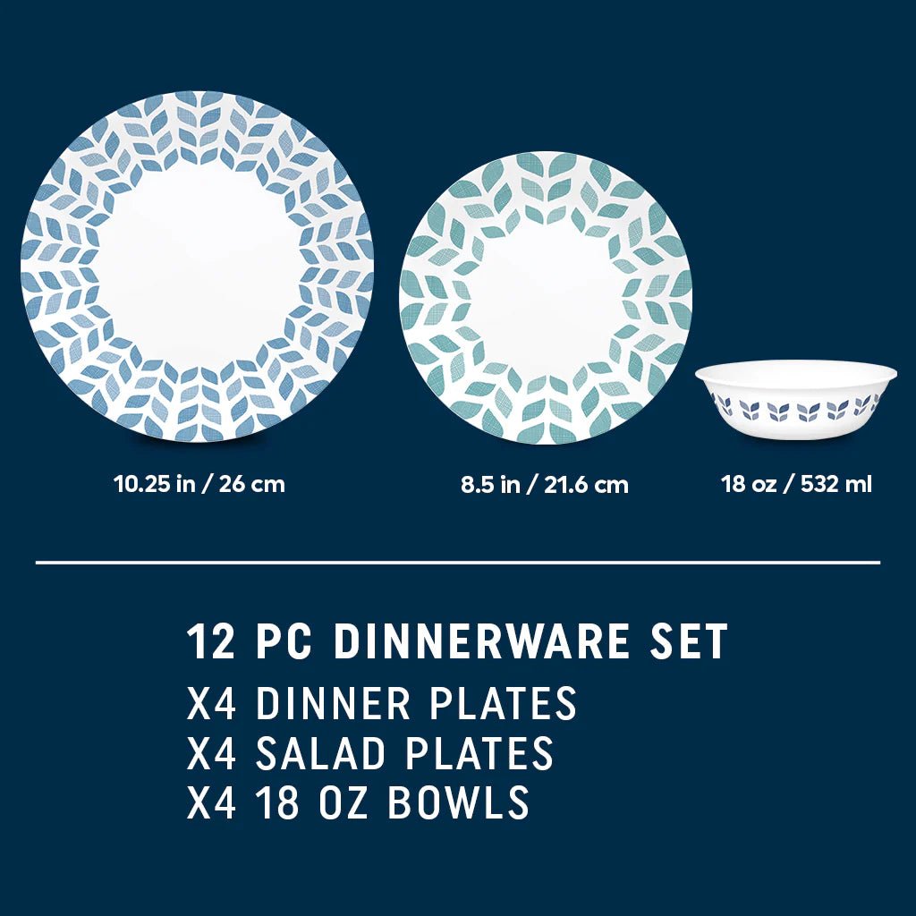 Corelle® Global Collection Northern Pines 12-piece Dinnerware Set, Service for 4 - Image 2