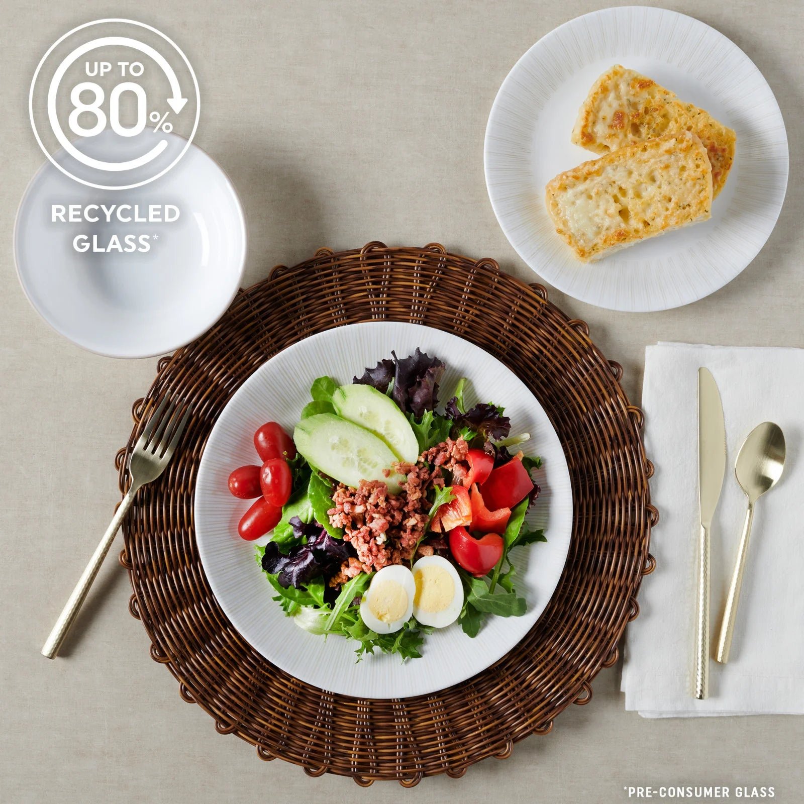 Corelle® Hushed Lines 12-piece Dinnerware Set, Service for 4 - Image 5