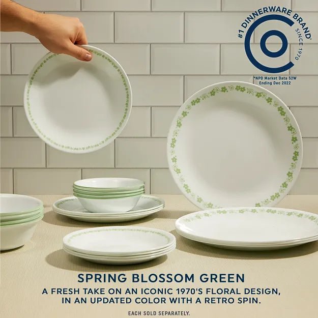 Corelle® Spring Blossom Green 10.25 Dinner Plate - Image 2