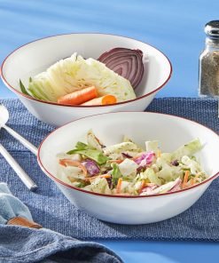 Alternative view of Corelle® Radiant Red Banded 1-quart Serving Bowls, 2-pack