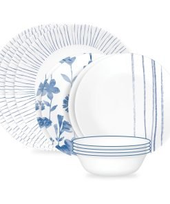 Corelle® Botanical Stripes 12-piece Dinnerware Set, Service for 4