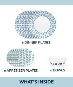 Alternative view of Corelle® Global Collection Northern Pines 18-piece Dinnerware Set, Service for 6