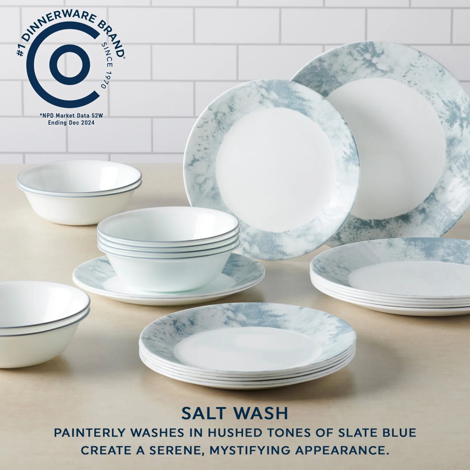 Corelle® Salt Wash 12-piece Dinnerware Set, Service for 4 - Image 3
