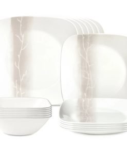 Corelle® Square Wandering Grove 18-piece Dinnerware Set, Service for 6