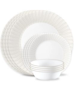 Corelle® Hushed Lines 12-piece Dinnerware Set, Service for 4