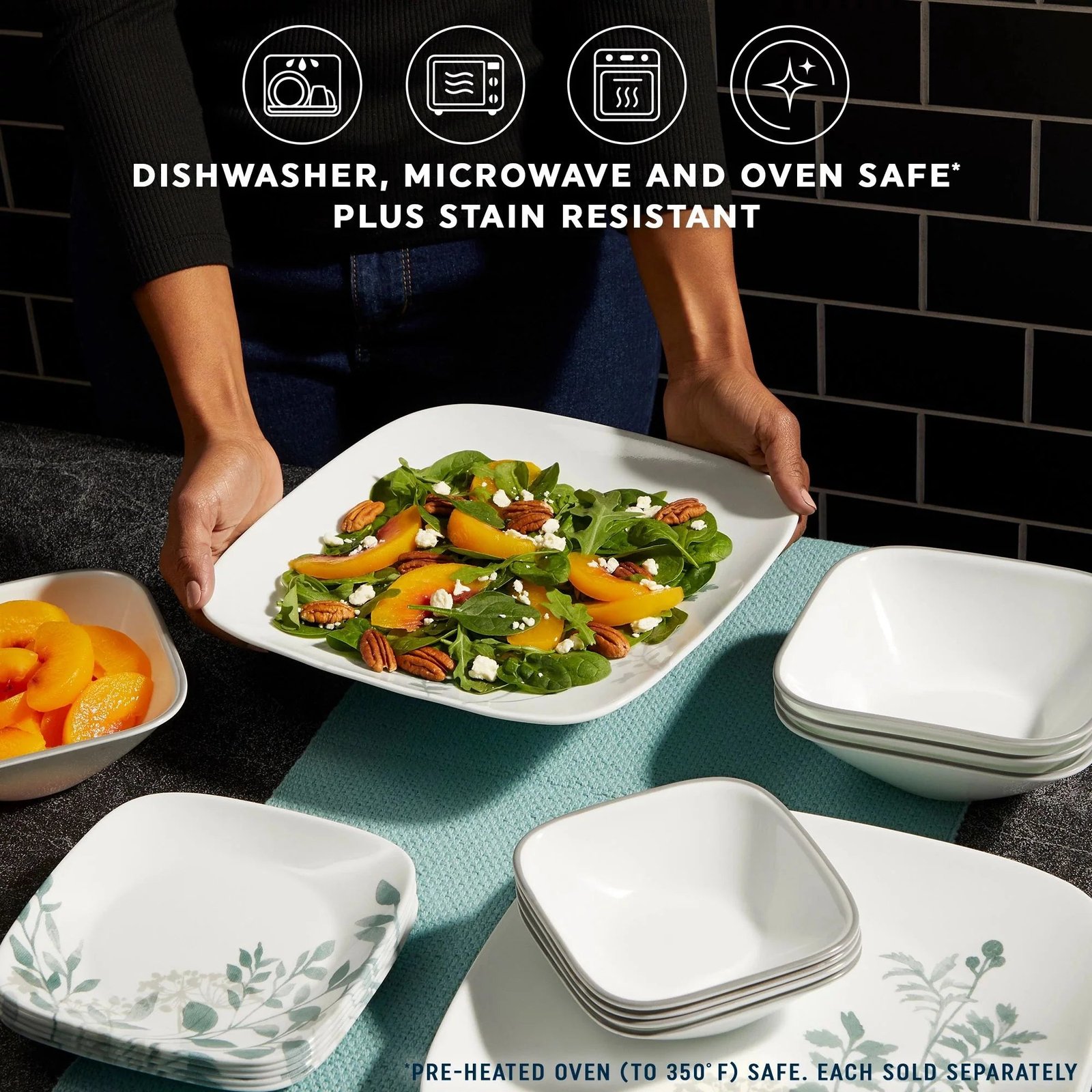 Corelle® Square Amalie 6.5 Appetizer Plate - Image 3