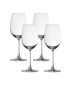 Ocean Glass Matera White Wine Glasses (4-Pieces), 14-ounce, dishwasher safe