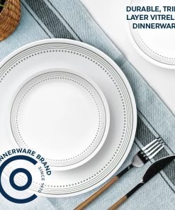 Alternative view of Corelle® Mystic Gray 18-piece Mugless Dinnerware Set, Service for 6