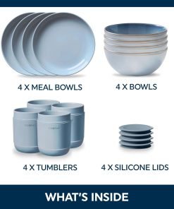 Alternative view of Corelle® Stoneware 16-piece Dinnerware Set, Service for 4, Nordic Blue