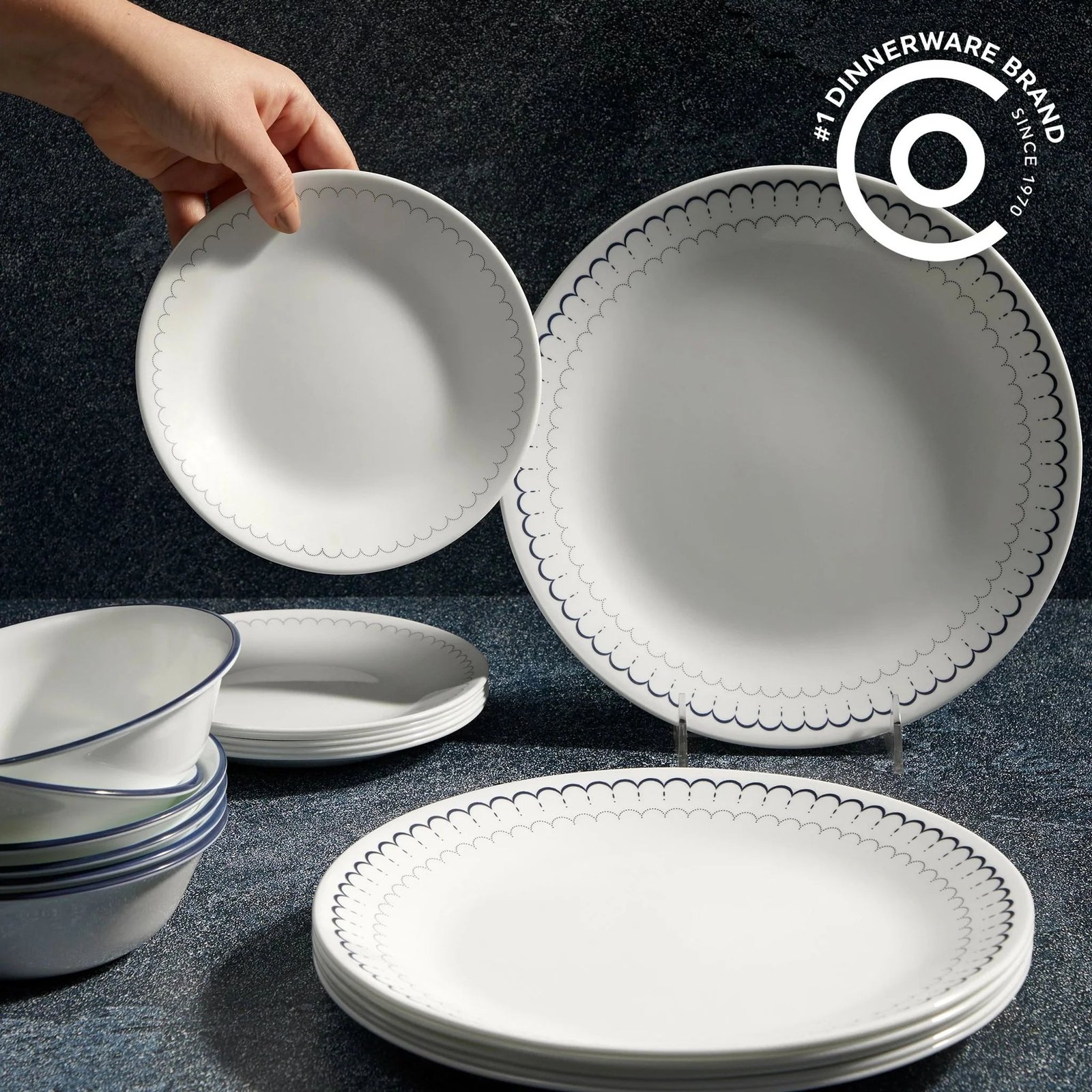 Corelle® Caspian Lace 18-piece Dinnerware Set, Service for 6 - Image 3